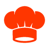 red chef hat representing culinary arts and cooking skills with 8 essential techniques