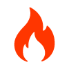 an icon of an orange flame